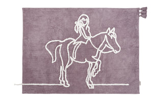 FAV 37 - Teppich Mädchen auf Pferd